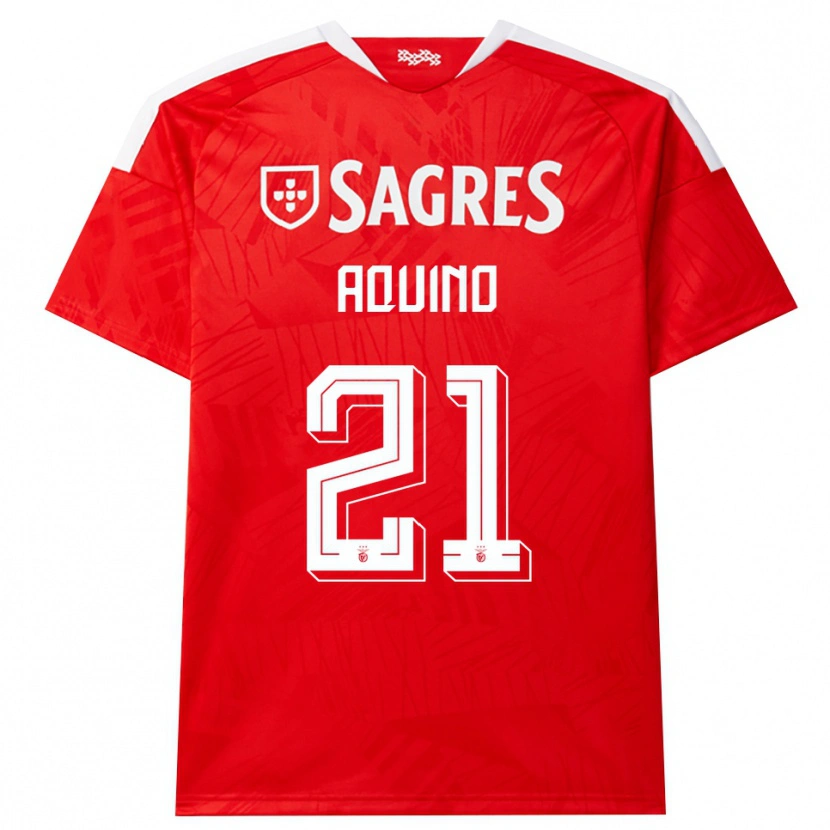 Danxen Enfant Maillot Jesus Aquino #21 Rouge Blanc Jaune Tenues Domicile 2026/27 T-Shirt