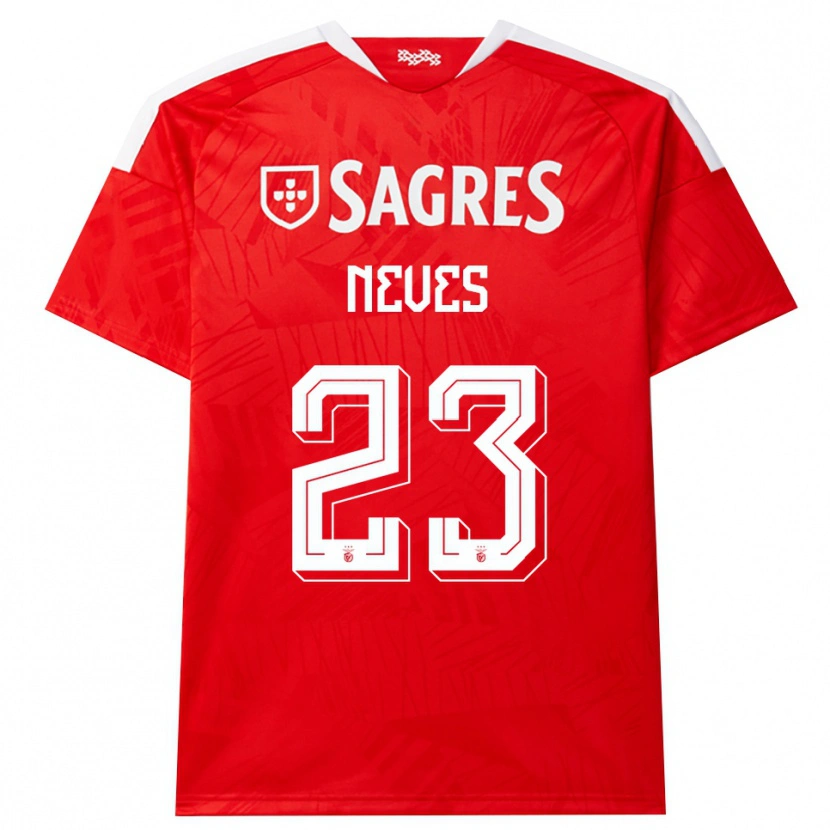 Danxen Enfant Maillot Tiago Neves #23 Rouge Blanc Jaune Tenues Domicile 2026/27 T-Shirt