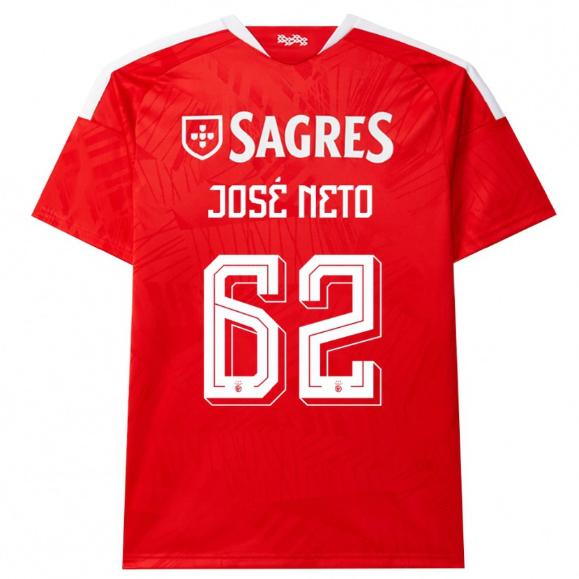 Danxen Enfant Maillot José Neto #62 Rouge Blanc Jaune Tenues Domicile 2026/27 T-Shirt