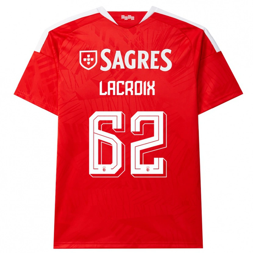 Danxen Enfant Maillot Lenny Lacroix #62 Rouge Blanc Jaune Tenues Domicile 2026/27 T-Shirt