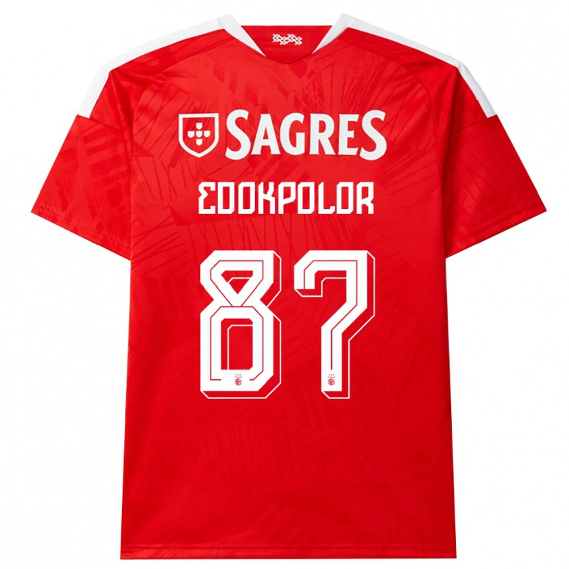 Danxen Enfant Maillot Peter Edokpolor #87 Rouge Blanc Jaune Tenues Domicile 2026/27 T-Shirt