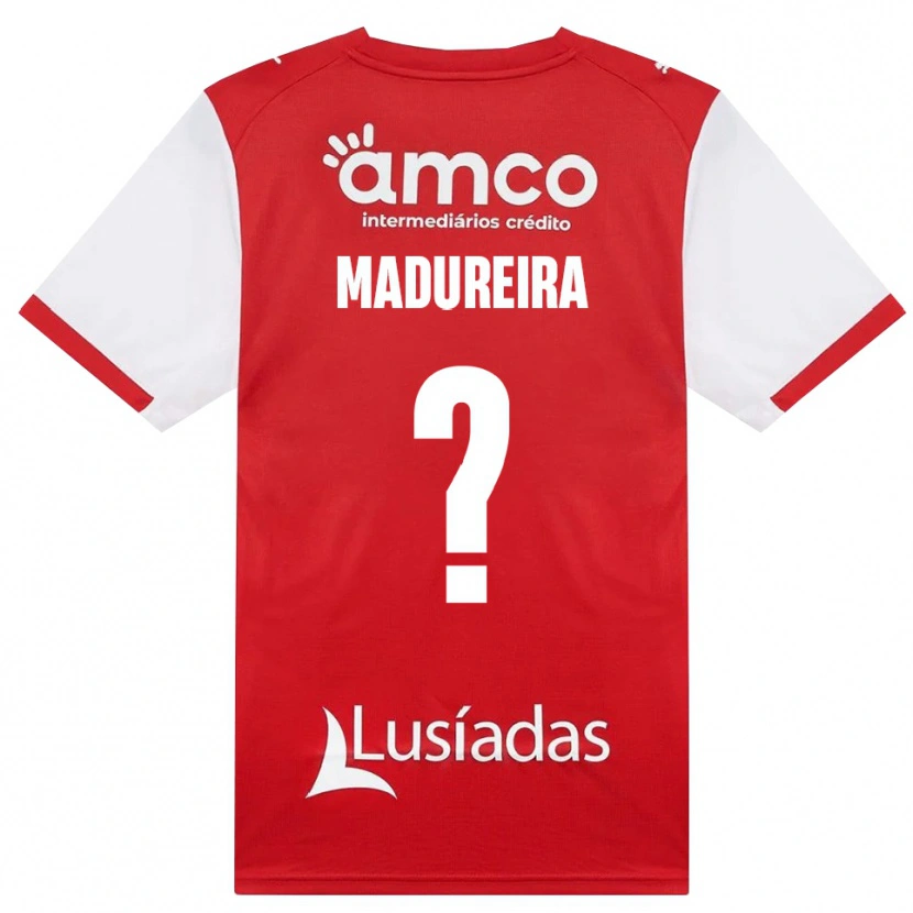 Danxen Enfant Maillot João Madureira #0 Blanc Rouge Noir Tenues Domicile 2026/27 T-Shirt