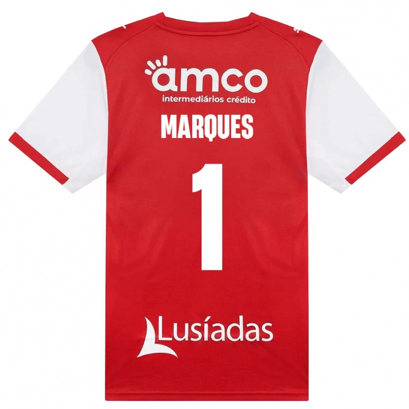 Danxen Enfant Maillot André Marques #1 Blanc Rouge Noir Tenues Domicile 2026/27 T-Shirt