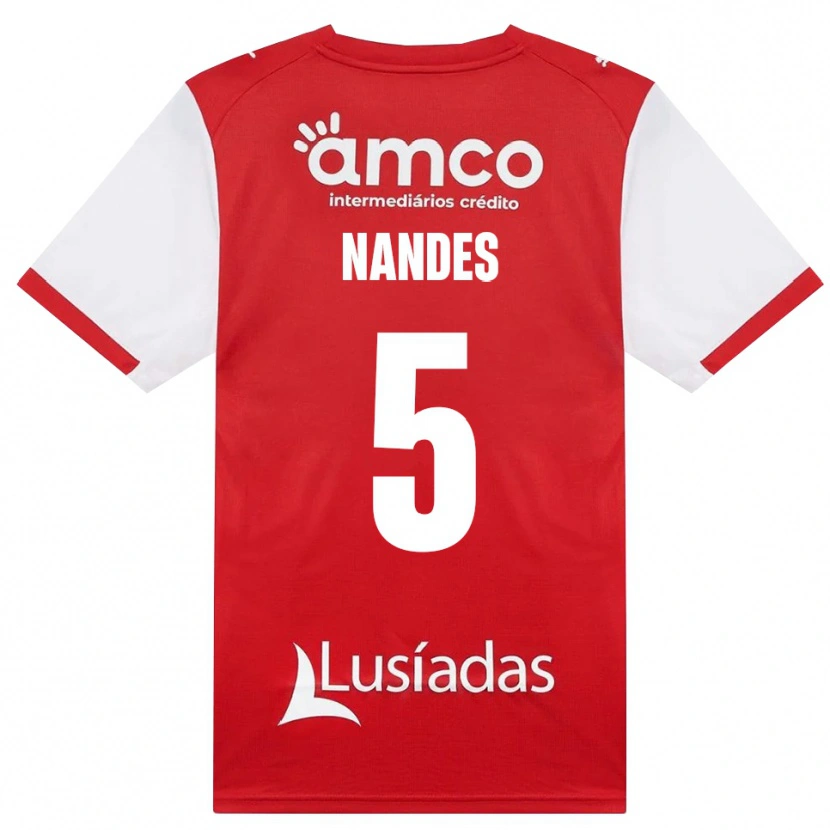 Danxen Enfant Maillot Nandes #5 Blanc Rouge Noir Tenues Domicile 2026/27 T-Shirt