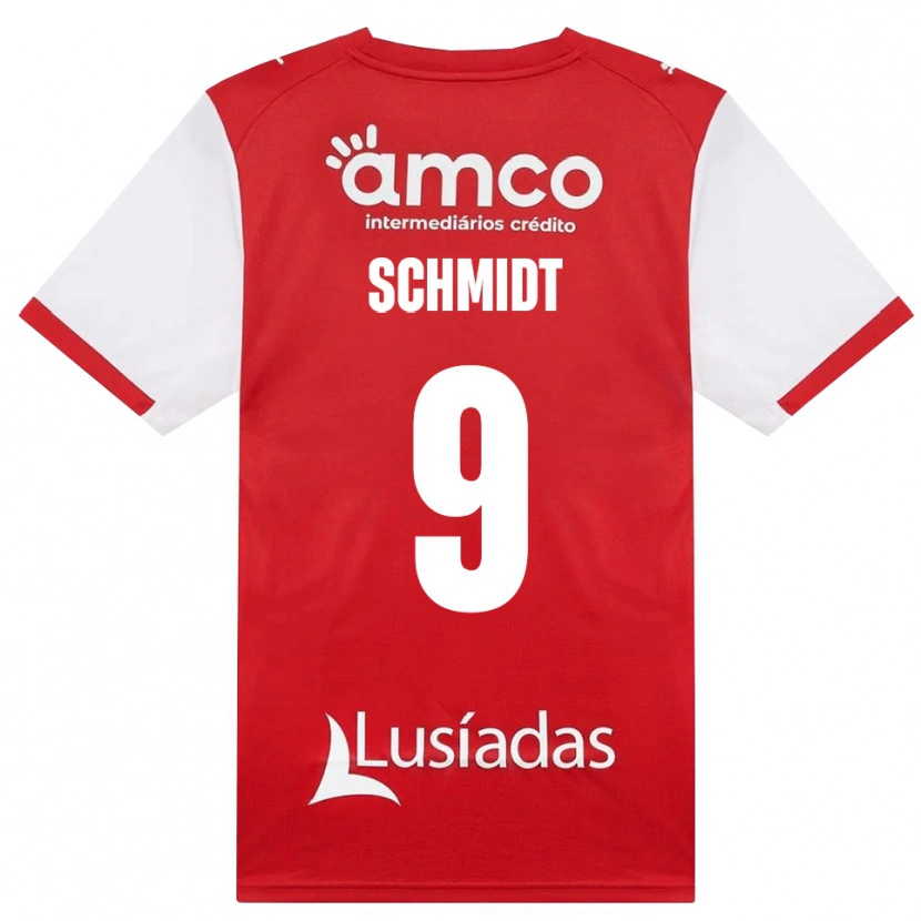 Danxen Enfant Maillot Malu Schmidt #9 Blanc Rouge Noir Tenues Domicile 2026/27 T-Shirt