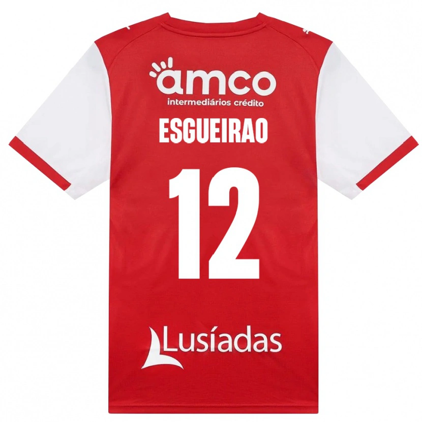 Danxen Enfant Maillot Íris Esgueirão #12 Blanc Rouge Noir Tenues Domicile 2026/27 T-Shirt