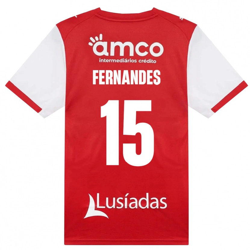 Danxen Enfant Maillot Valdir Fernandes #15 Blanc Rouge Noir Tenues Domicile 2026/27 T-Shirt