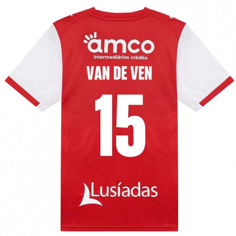 Danxen Enfant Maillot Zoï Van De Ven #15 Blanc Rouge Noir Tenues Domicile 2026/27 T-Shirt