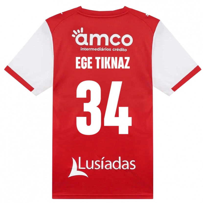 Danxen Enfant Maillot Demir Ege Tıknaz #34 Blanc Rouge Noir Tenues Domicile 2026/27 T-Shirt
