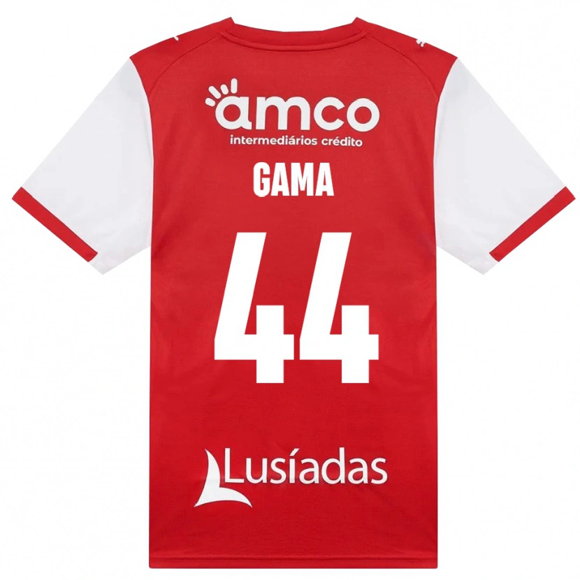 Danxen Enfant Maillot Dinis Gama #44 Blanc Rouge Noir Tenues Domicile 2026/27 T-Shirt