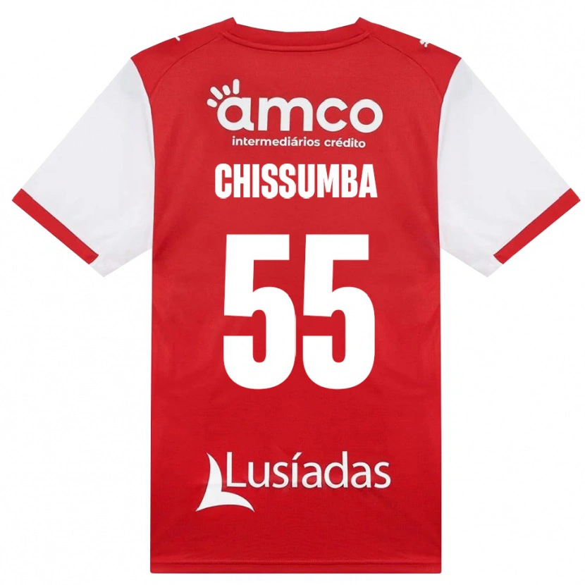 Danxen Enfant Maillot Chissumba #55 Blanc Rouge Noir Tenues Domicile 2026/27 T-Shirt
