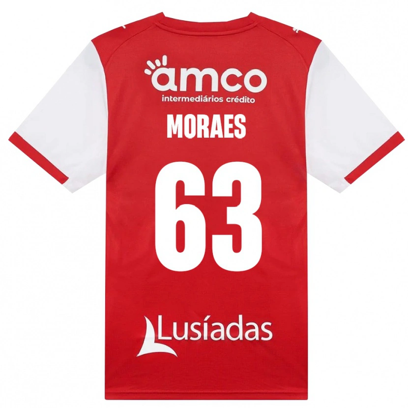 Danxen Enfant Maillot Guilherme Moraes #63 Blanc Rouge Noir Tenues Domicile 2026/27 T-Shirt
