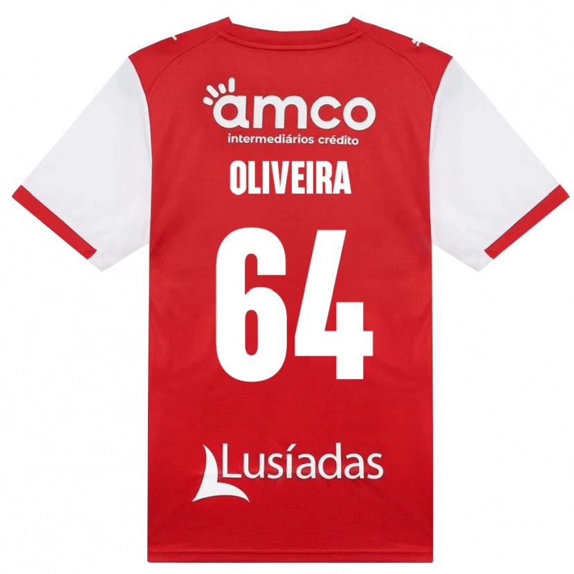 Danxen Enfant Maillot Lucas Oliveira #64 Blanc Rouge Noir Tenues Domicile 2026/27 T-Shirt