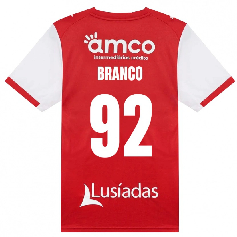 Danxen Enfant Maillot António Gil #92 Blanc Rouge Noir Tenues Domicile 2026/27 T-Shirt