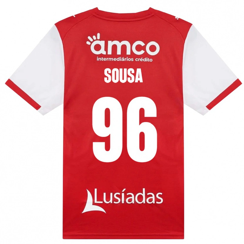 Danxen Enfant Maillot Afonso Dias Sousa #96 Blanc Rouge Noir Tenues Domicile 2026/27 T-Shirt