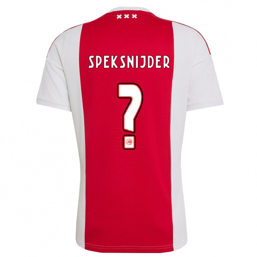 Danxen Enfant Maillot Rico Speksnijder #0 Rouge Blanc Jaune Tenues Domicile 2026/27 T-Shirt