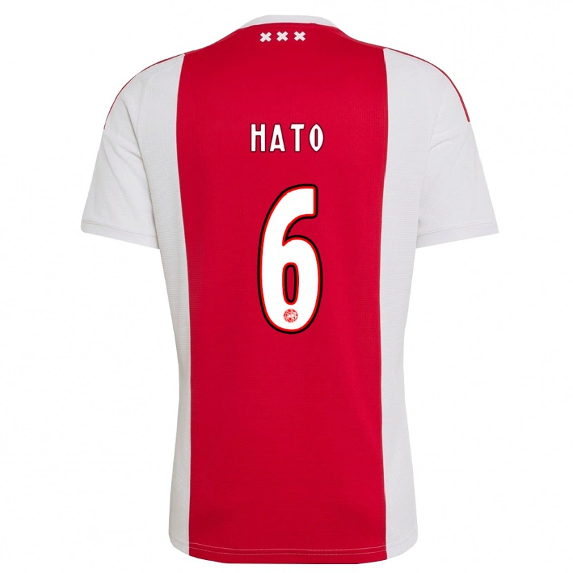 Danxen Enfant Maillot Elgyn Hato #6 Rouge Blanc Jaune Tenues Domicile 2026/27 T-Shirt