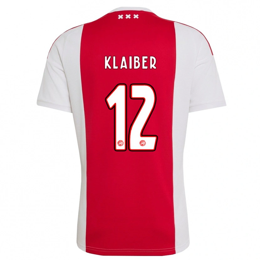 Danxen Enfant Maillot Sean Klaiber #12 Rouge Blanc Jaune Tenues Domicile 2026/27 T-Shirt