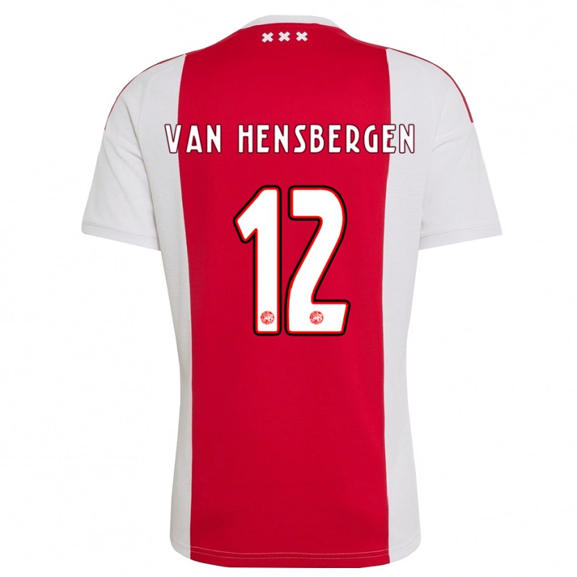 Danxen Enfant Maillot Jade Van Hensbergen #12 Rouge Blanc Jaune Tenues Domicile 2026/27 T-Shirt