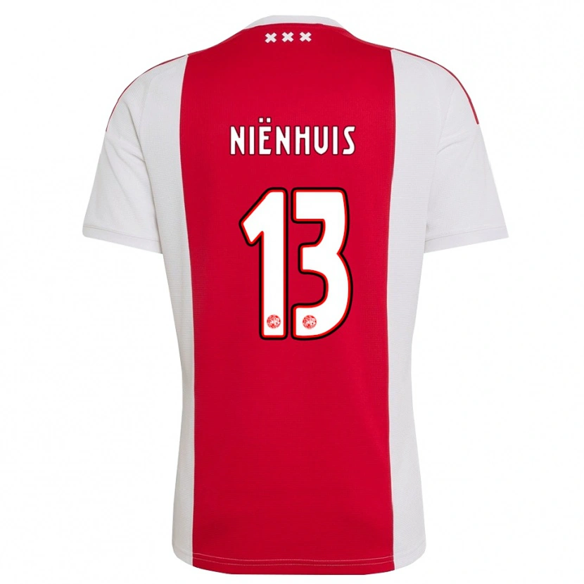 Danxen Enfant Maillot Lois Niënhuis #13 Rouge Blanc Jaune Tenues Domicile 2026/27 T-Shirt