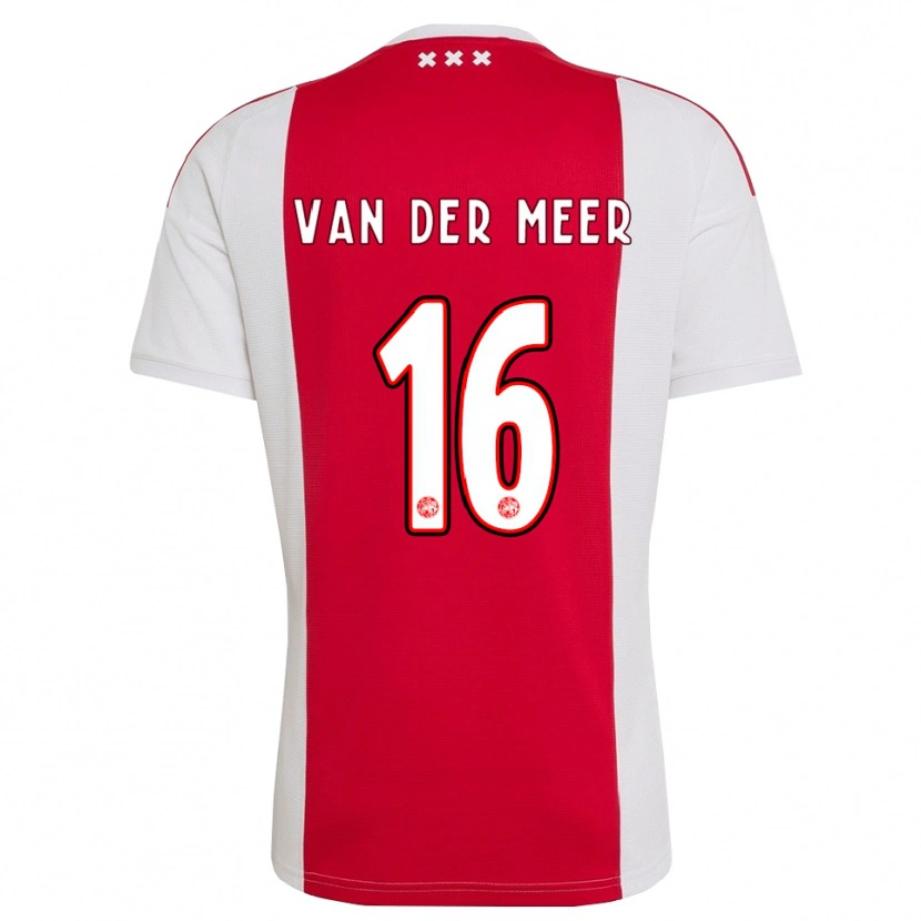 Danxen Enfant Maillot Reno Van Der Meer #16 Rouge Blanc Jaune Tenues Domicile 2026/27 T-Shirt