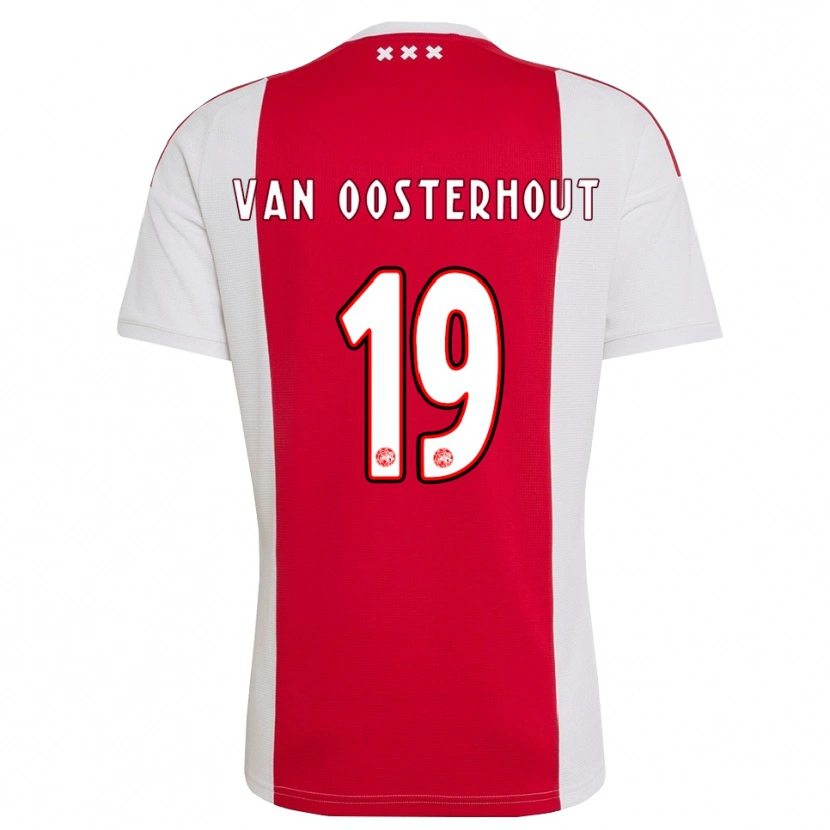Danxen Enfant Maillot Charly Van Oosterhout #19 Rouge Blanc Jaune Tenues Domicile 2026/27 T-Shirt