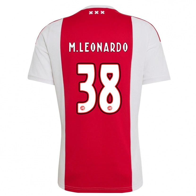 Danxen Enfant Maillot Marcos Leonardo #38 Rouge Blanc Jaune Tenues Domicile 2026/27 T-Shirt
