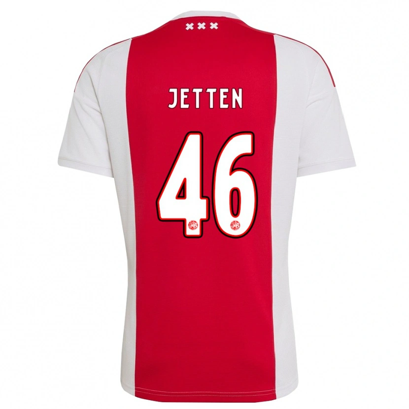 Danxen Enfant Maillot Lucas Jetten #46 Rouge Blanc Jaune Tenues Domicile 2026/27 T-Shirt