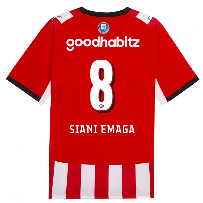 Danxen Enfant Maillot Ezechiel Siani Emaga #8 Rouge Blanc Noir Tenues Domicile 2026/27 T-Shirt