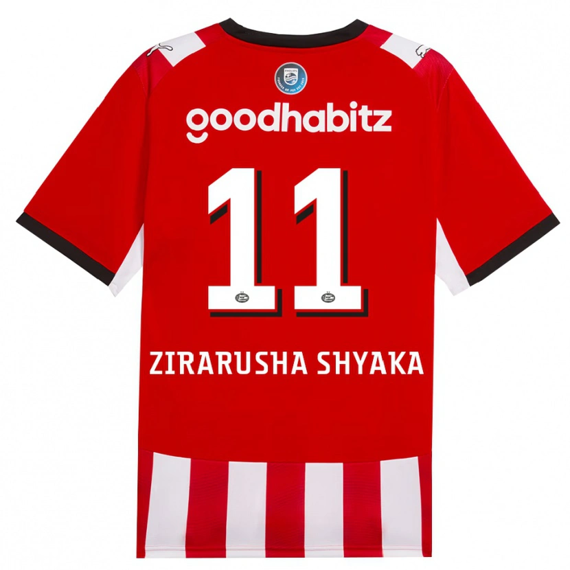 Danxen Enfant Maillot David Zirarusha Shyaka #11 Rouge Blanc Noir Tenues Domicile 2026/27 T-Shirt