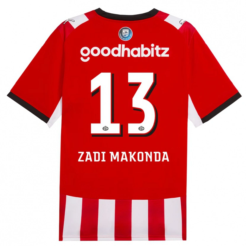 Danxen Enfant Maillot David Zadi Makonda #13 Rouge Blanc Noir Tenues Domicile 2026/27 T-Shirt
