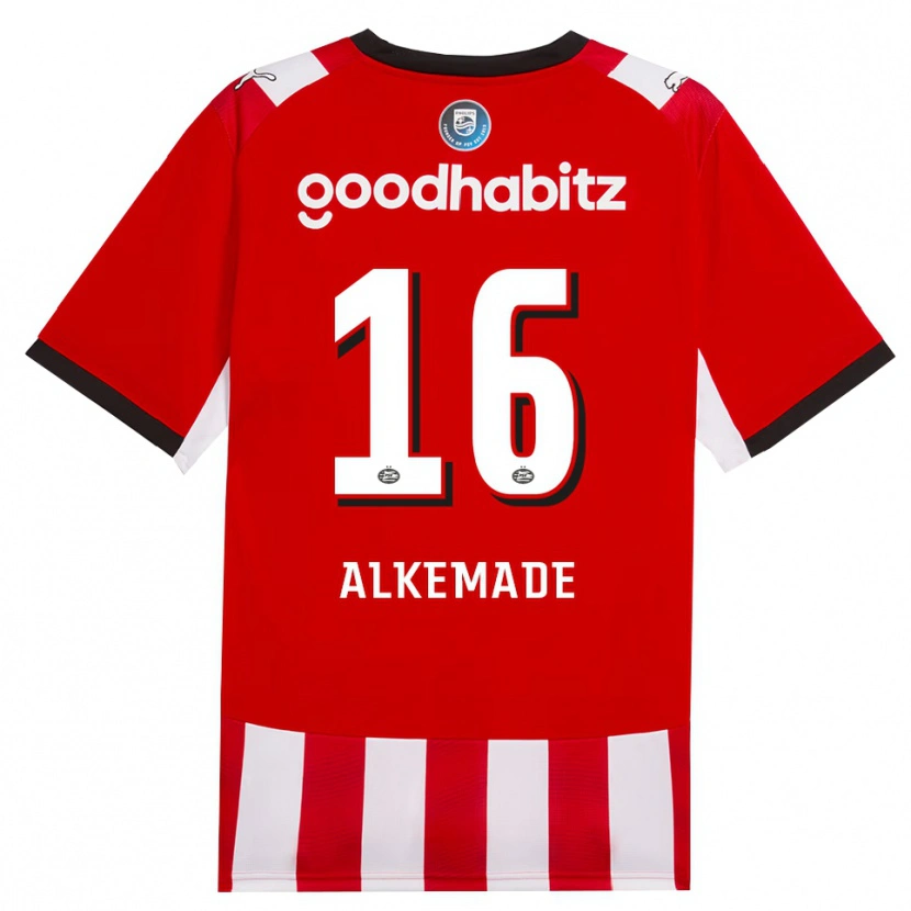 Danxen Enfant Maillot Lisan Alkemade #16 Rouge Blanc Noir Tenues Domicile 2026/27 T-Shirt