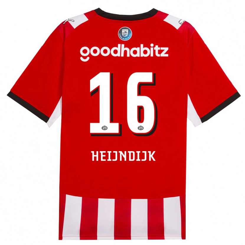 Danxen Enfant Maillot Bram Heijndijk #16 Rouge Blanc Noir Tenues Domicile 2026/27 T-Shirt
