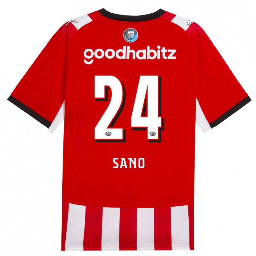 Danxen Enfant Maillot Kodai Sano #24 Rouge Blanc Noir Tenues Domicile 2026/27 T-Shirt