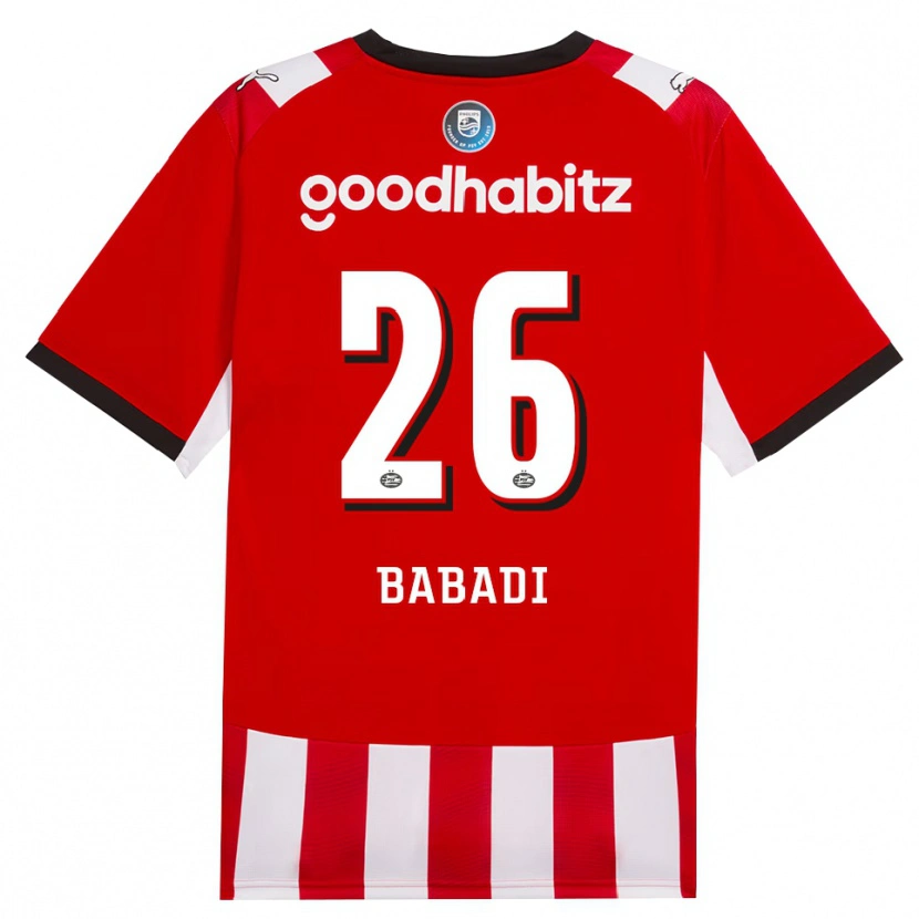 Danxen Enfant Maillot Isaac Babadi #26 Rouge Blanc Noir Tenues Domicile 2026/27 T-Shirt