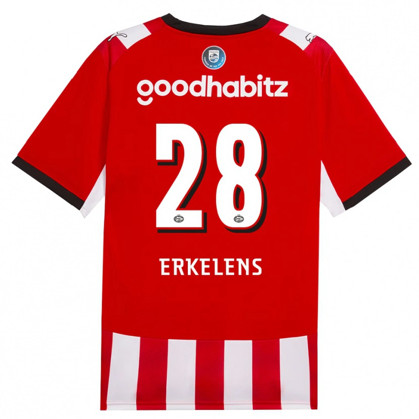 Danxen Enfant Maillot Kwint Erkelens #28 Rouge Blanc Noir Tenues Domicile 2026/27 T-Shirt