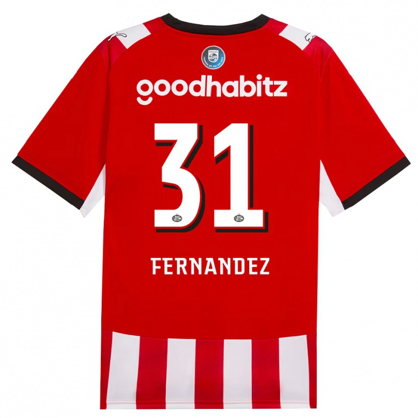 Danxen Enfant Maillot Noah Fernandez #31 Rouge Blanc Noir Tenues Domicile 2026/27 T-Shirt