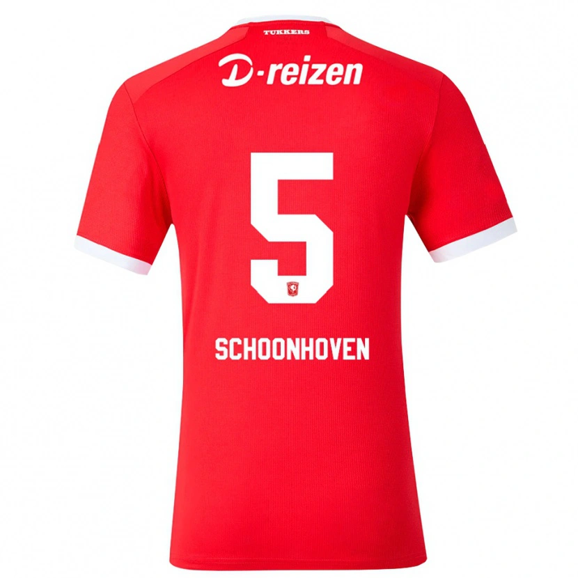 Danxen Enfant Maillot Roman Schoonhoven #5 Rouge Blanc Tenues Domicile 2026/27 T-Shirt