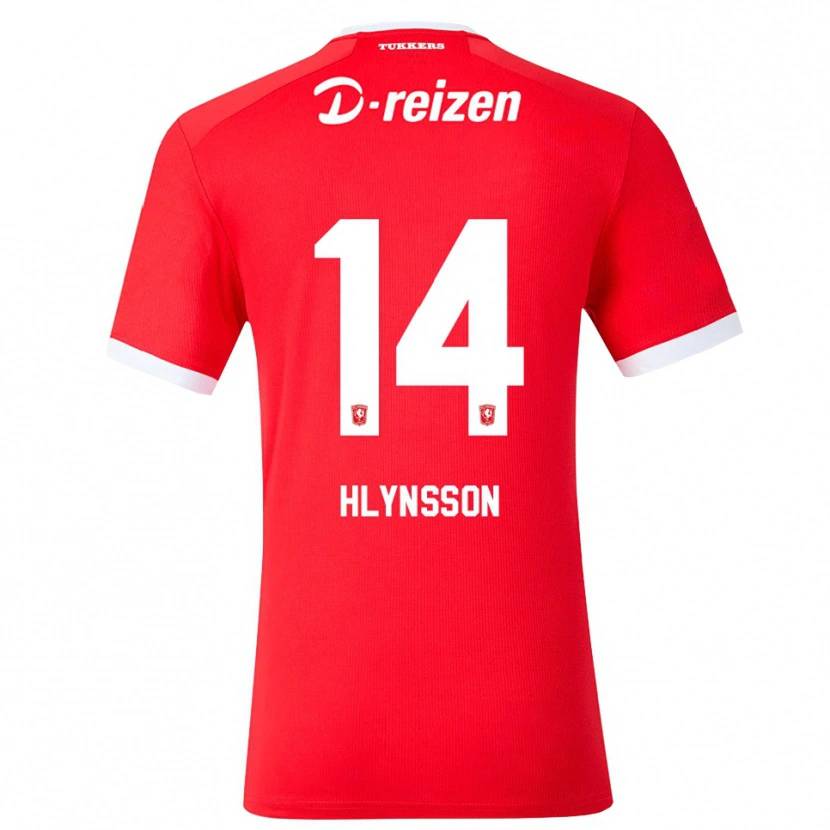 Danxen Enfant Maillot Kristian Hlynsson #14 Rouge Blanc Tenues Domicile 2026/27 T-Shirt