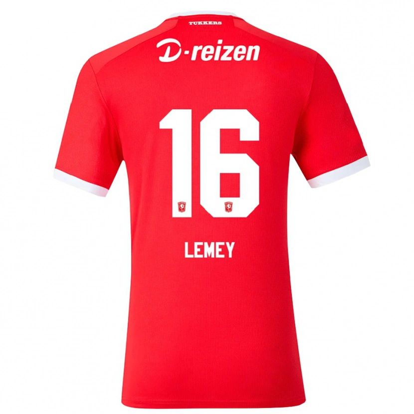 Danxen Enfant Maillot Diede Lemey #16 Rouge Blanc Tenues Domicile 2026/27 T-Shirt