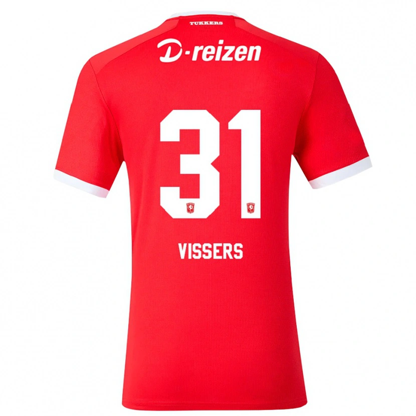 Danxen Enfant Maillot Kiki Vissers #31 Rouge Blanc Tenues Domicile 2026/27 T-Shirt