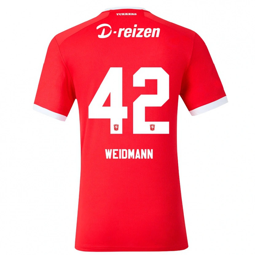 Danxen Enfant Maillot Daouda Weidmann #42 Rouge Blanc Tenues Domicile 2026/27 T-Shirt