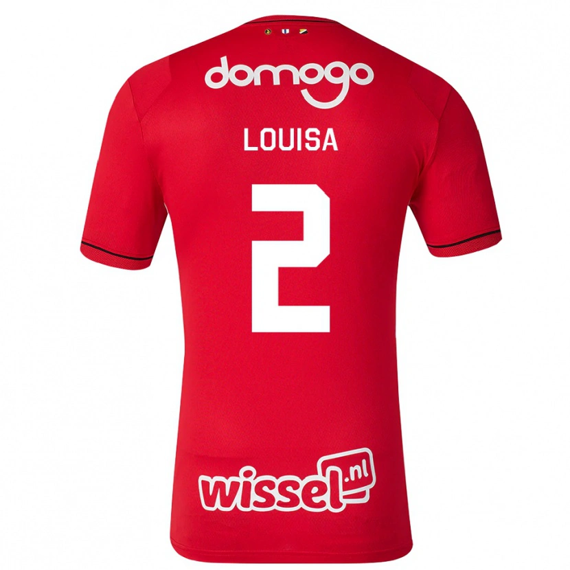 Danxen Enfant Maillot Genairo Louisa #2 Rouge Blanc Noir Tenues Domicile 2026/27 T-Shirt