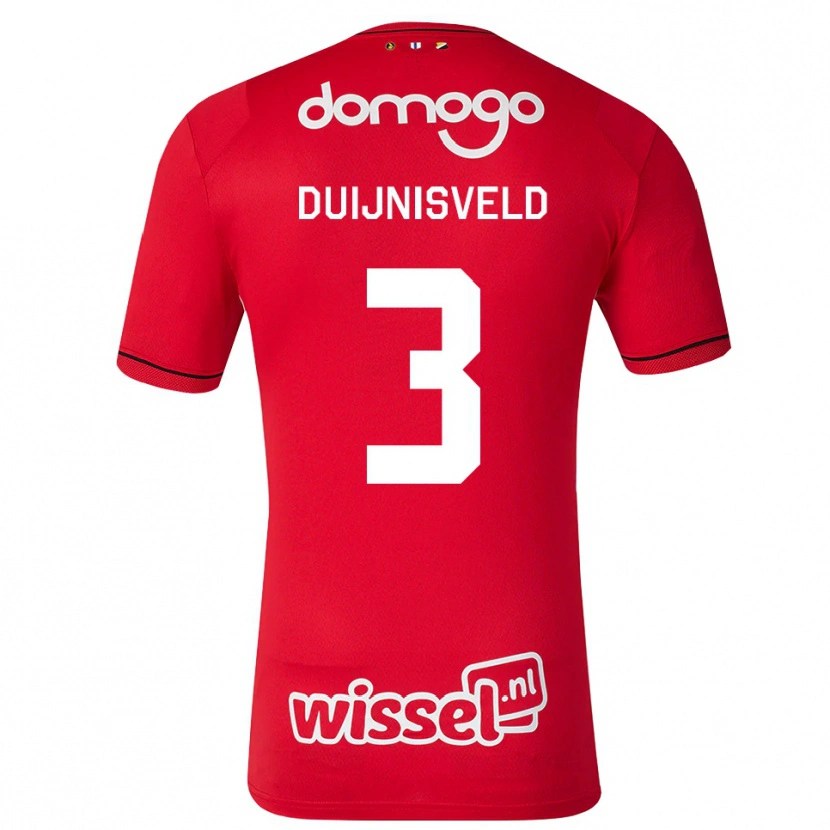 Danxen Enfant Maillot Owen Duijnisveld #3 Rouge Blanc Noir Tenues Domicile 2026/27 T-Shirt