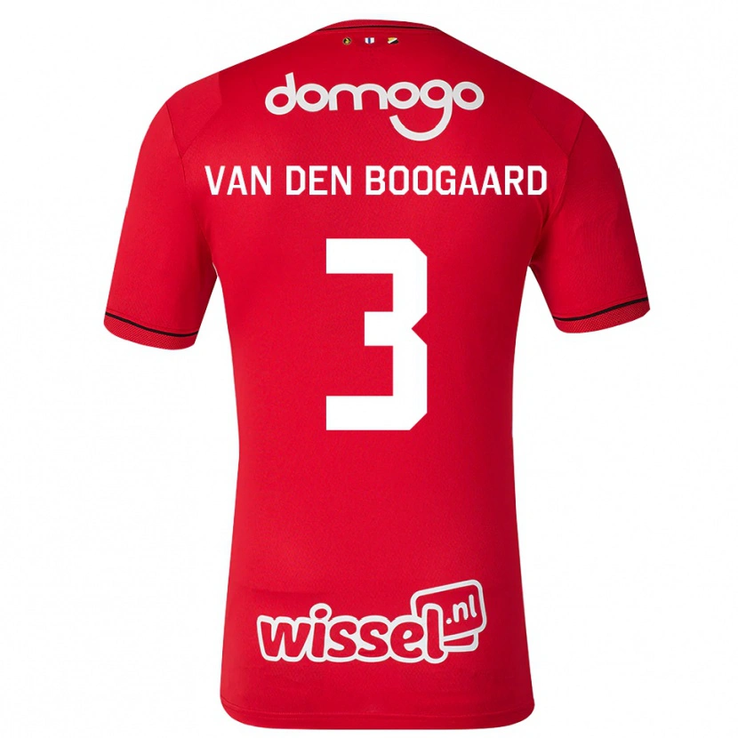 Danxen Enfant Maillot Brian Van Den Boogaard #3 Rouge Blanc Noir Tenues Domicile 2026/27 T-Shirt
