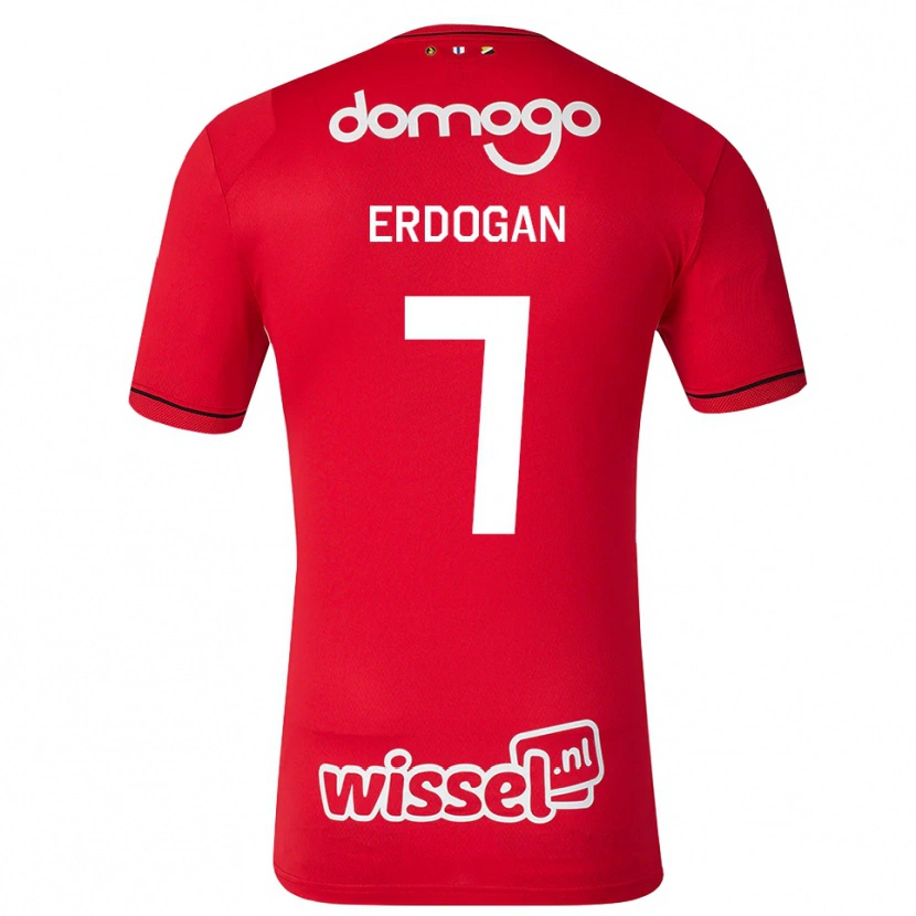 Danxen Enfant Maillot Talha Erdogan #7 Rouge Blanc Noir Tenues Domicile 2026/27 T-Shirt