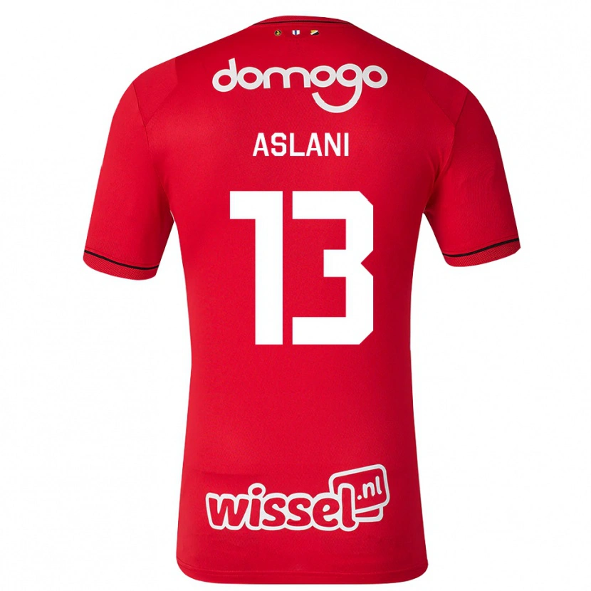 Danxen Enfant Maillot Abdullah Aslani #13 Rouge Blanc Noir Tenues Domicile 2026/27 T-Shirt