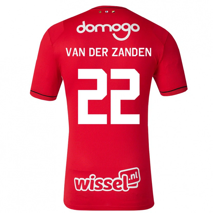 Danxen Enfant Maillot Ilse Van Der Zanden #22 Rouge Blanc Noir Tenues Domicile 2026/27 T-Shirt