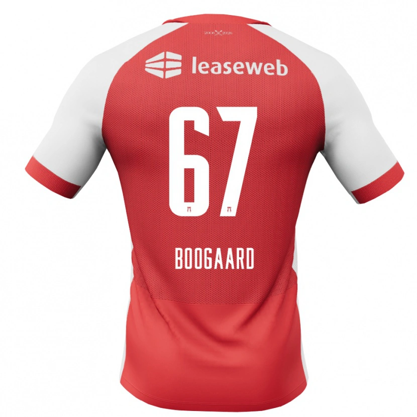 Danxen Enfant Maillot Kasper Boogaard #67 Rouge Blanc Noir Tenues Domicile 2026/27 T-Shirt