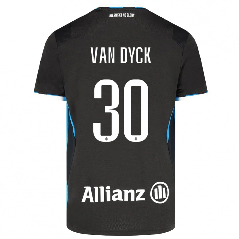 Danxen Enfant Maillot Nell Van Dyck #30 Noir Rouge Bleu Tenues Domicile 2026/27 T-Shirt